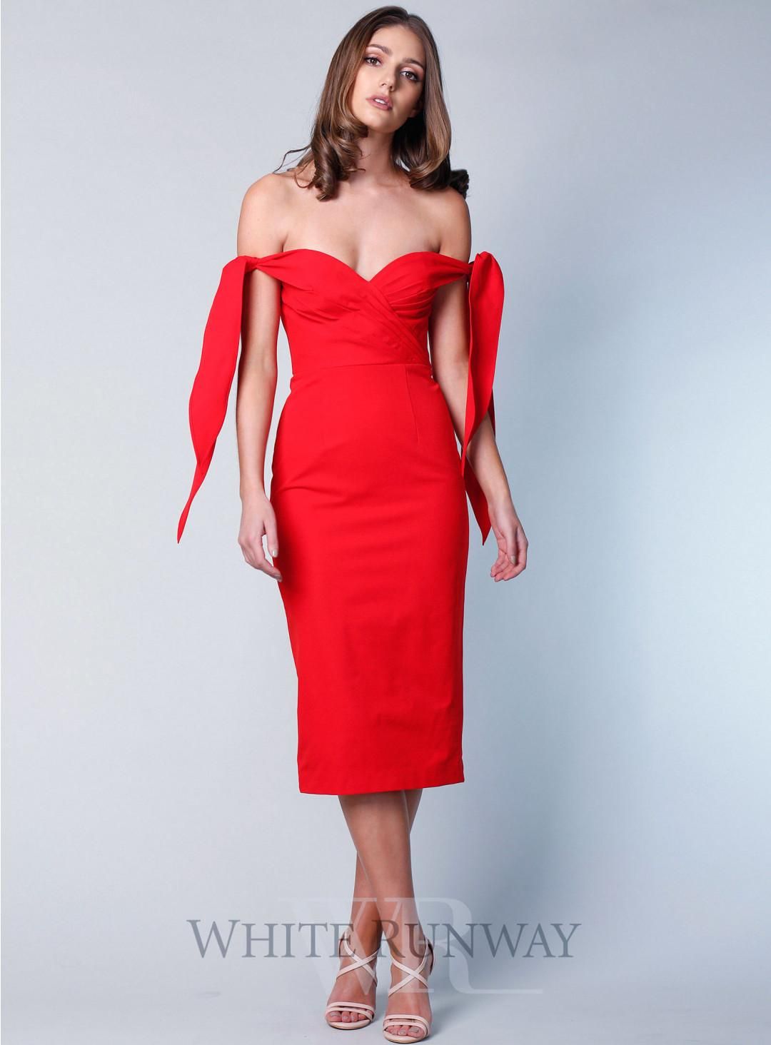ELLE ZEITOUNE Tyler Red Dress Size 14