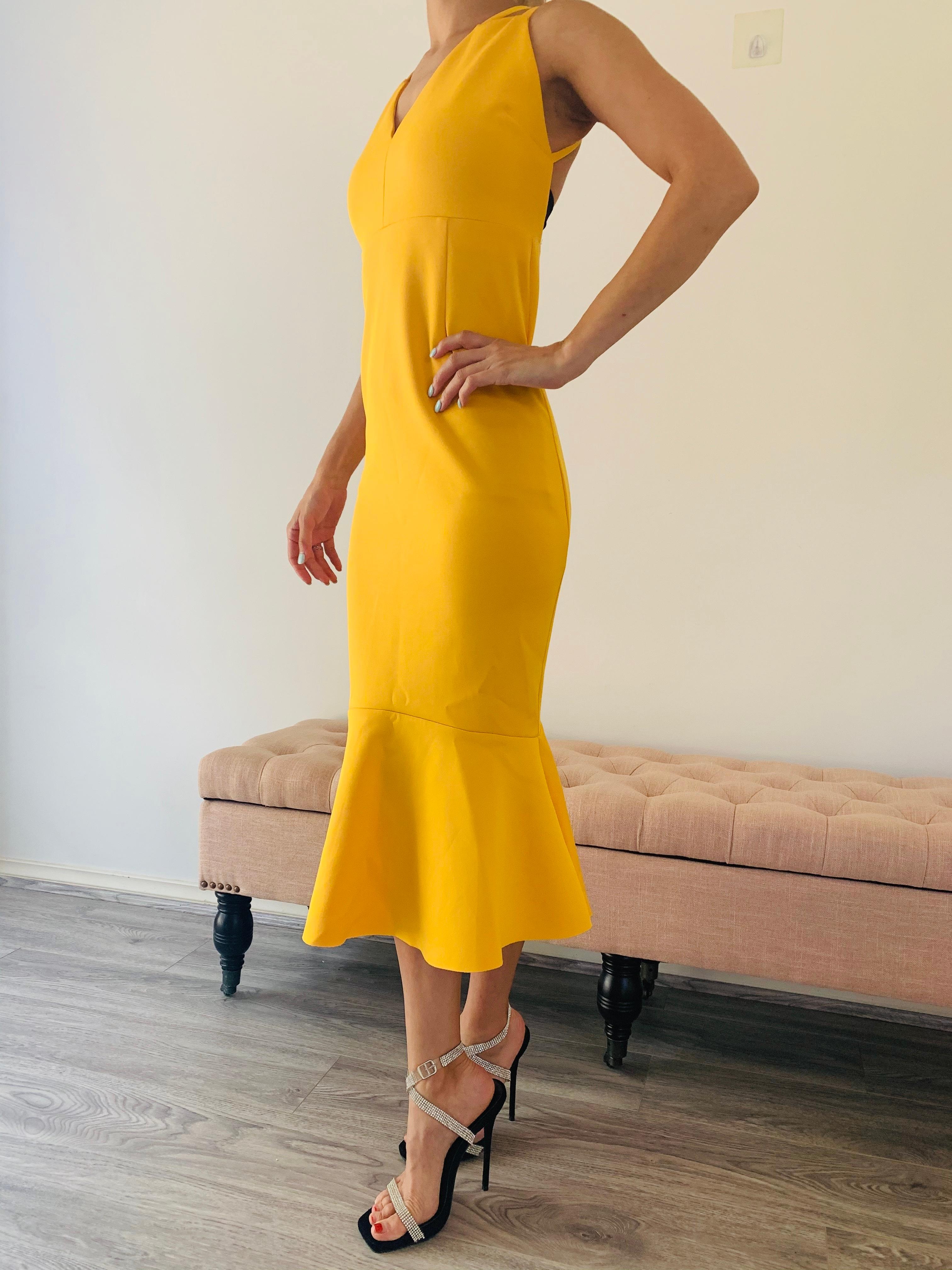 Alice McCall Power Lady Dress Mustard Yellow Size 6 | The Volte