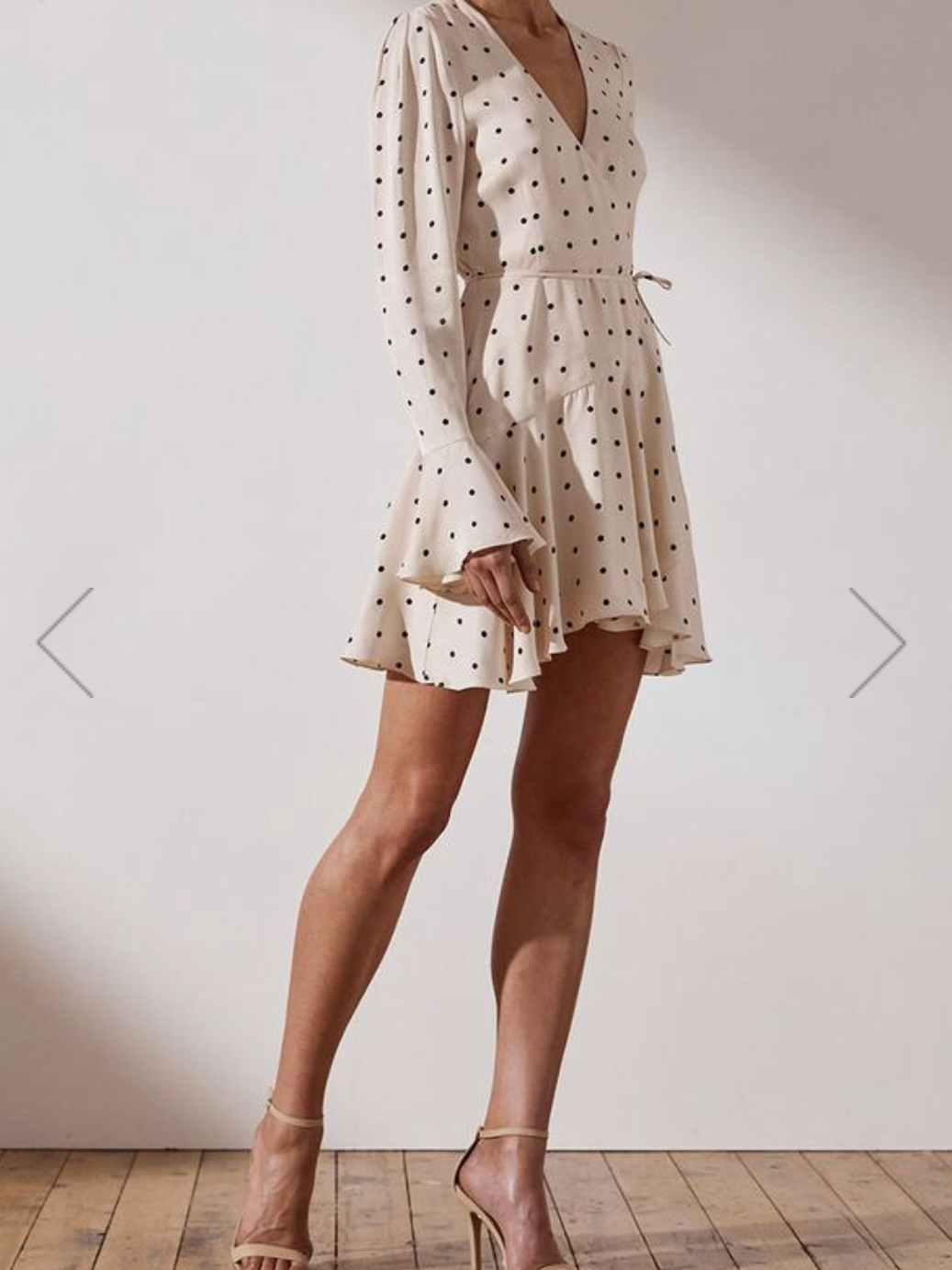 off the shoulder chiffon dress with sleeves LONG SLEEVE CHIFFON A-LINE DRESS CDCD243