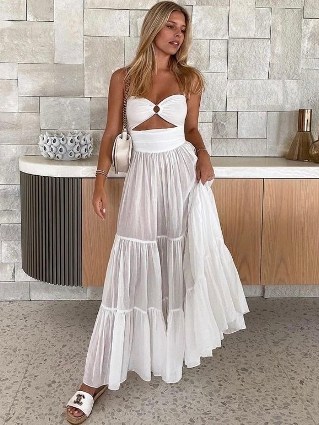 palm midi dress