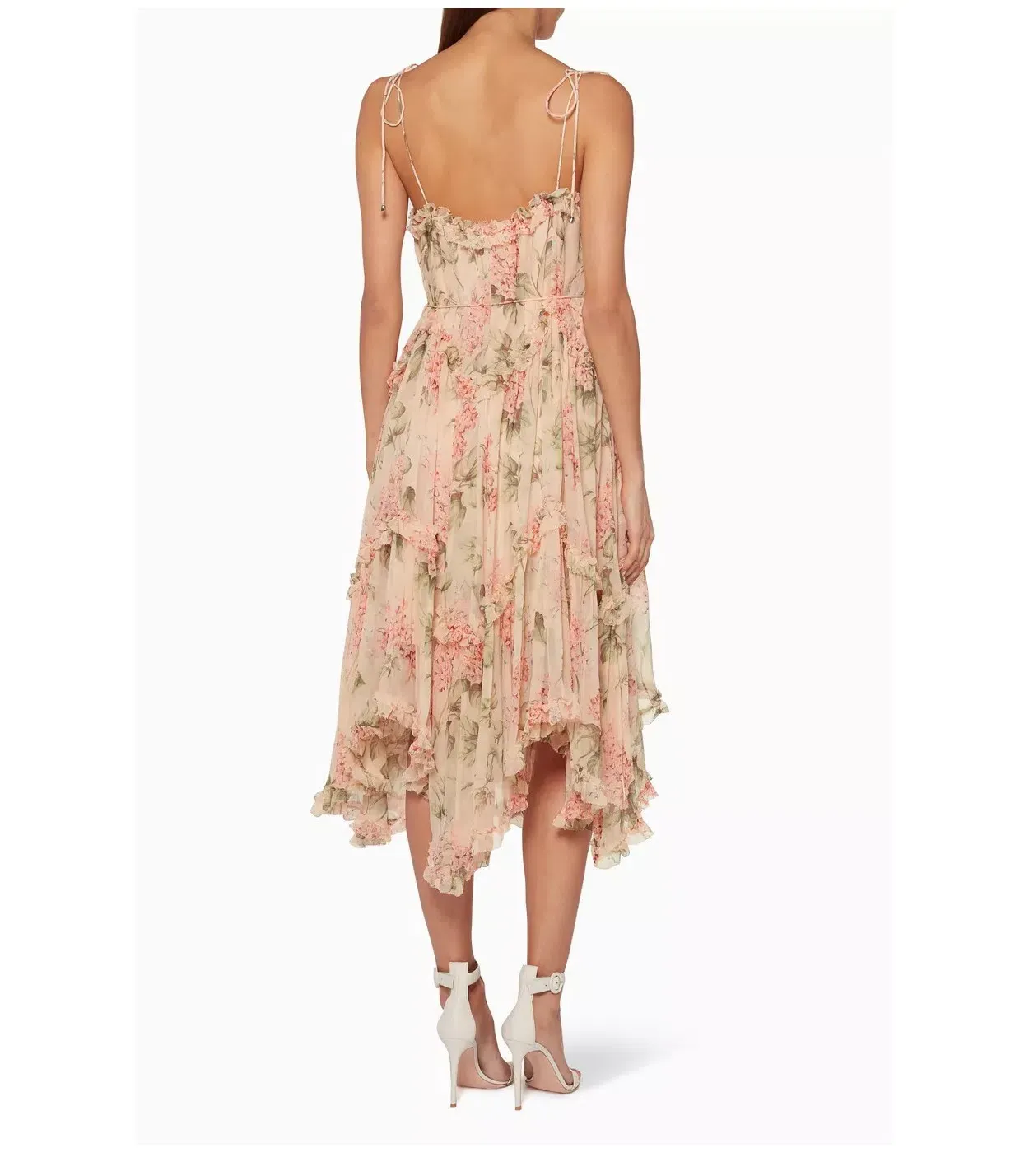 zimmermann prima floating cut out dress Silk Hydrangea Floral Size 1/ AU 10 STYLE:Dresses Closure Type_Lace Up Zimmermann floral dress USMC Dress Blue Uniforms
