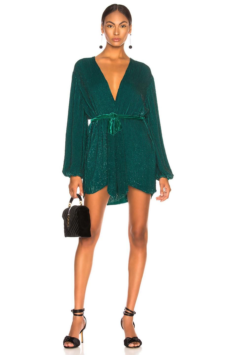 shona joy elton wrap midi dress Shona Joy Elton Wrap Dress Olive Green Size 6