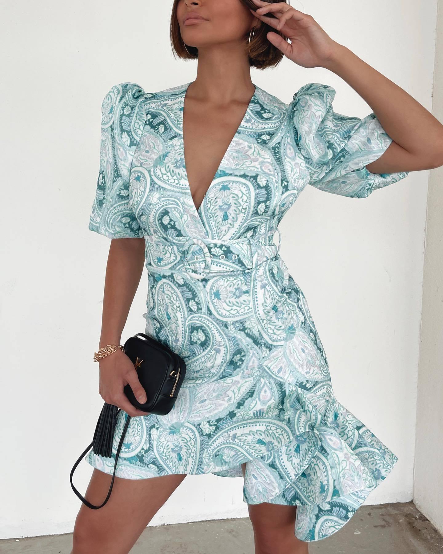 knee length dresses for ladies Bronx and Banco Giselle Powder Blue Maxi Dress