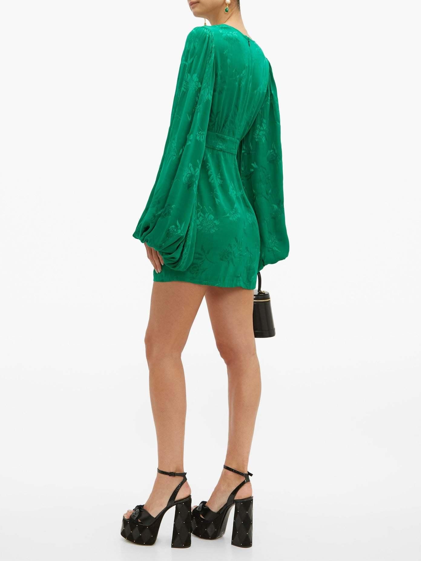 green emerald velvet dress Rat & Boa Serafia Dress main image 0