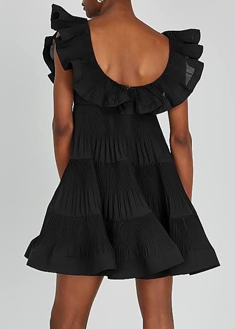 knee length dresses for ladies Oliana Tied Shoulders Keyhole Mini Dress White main image 0