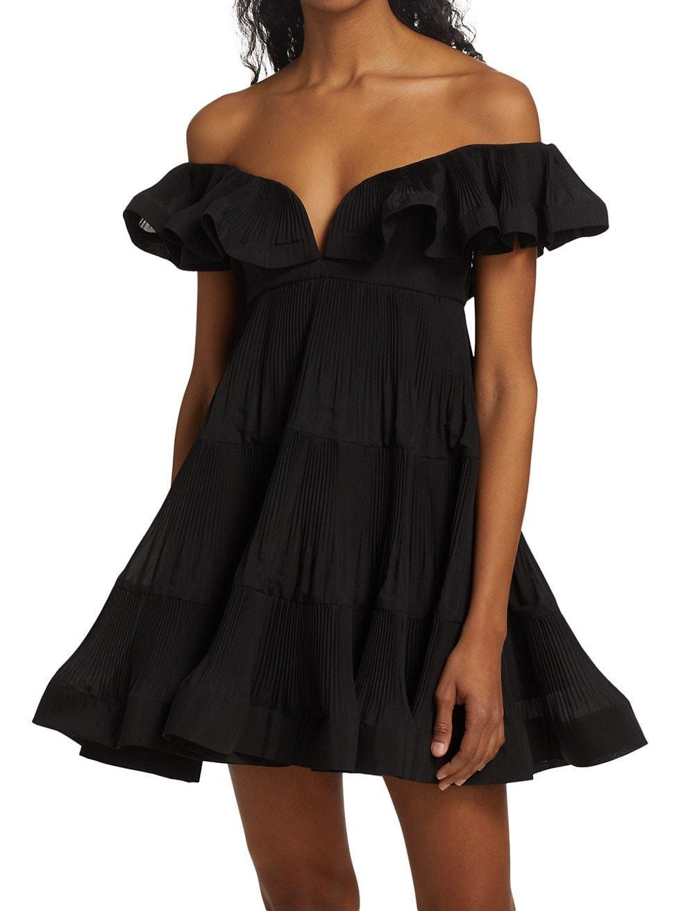 zimmermann black mini dress