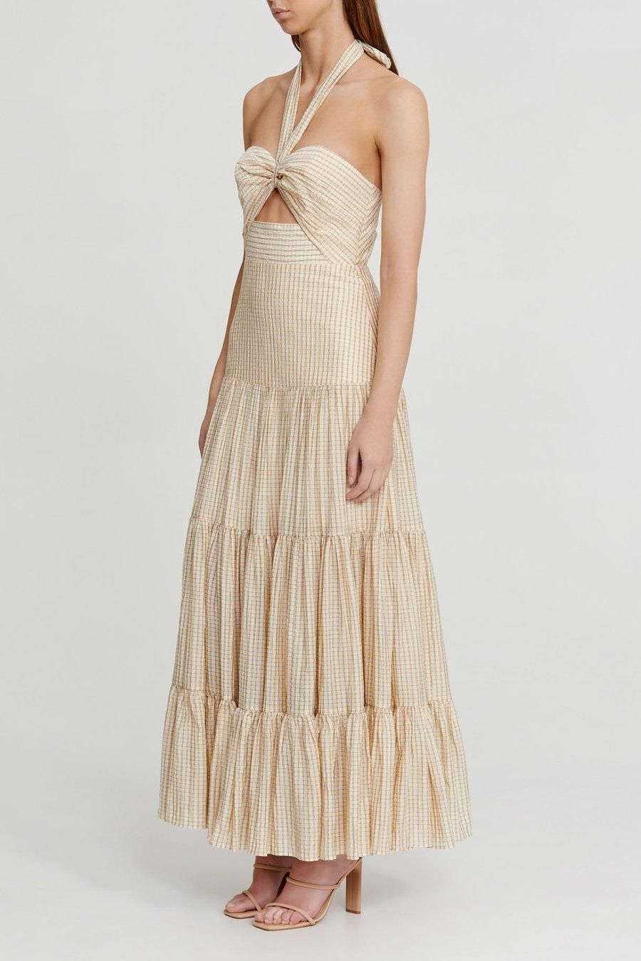 knee length dresses for ladies Devi Scallop Midi Dress