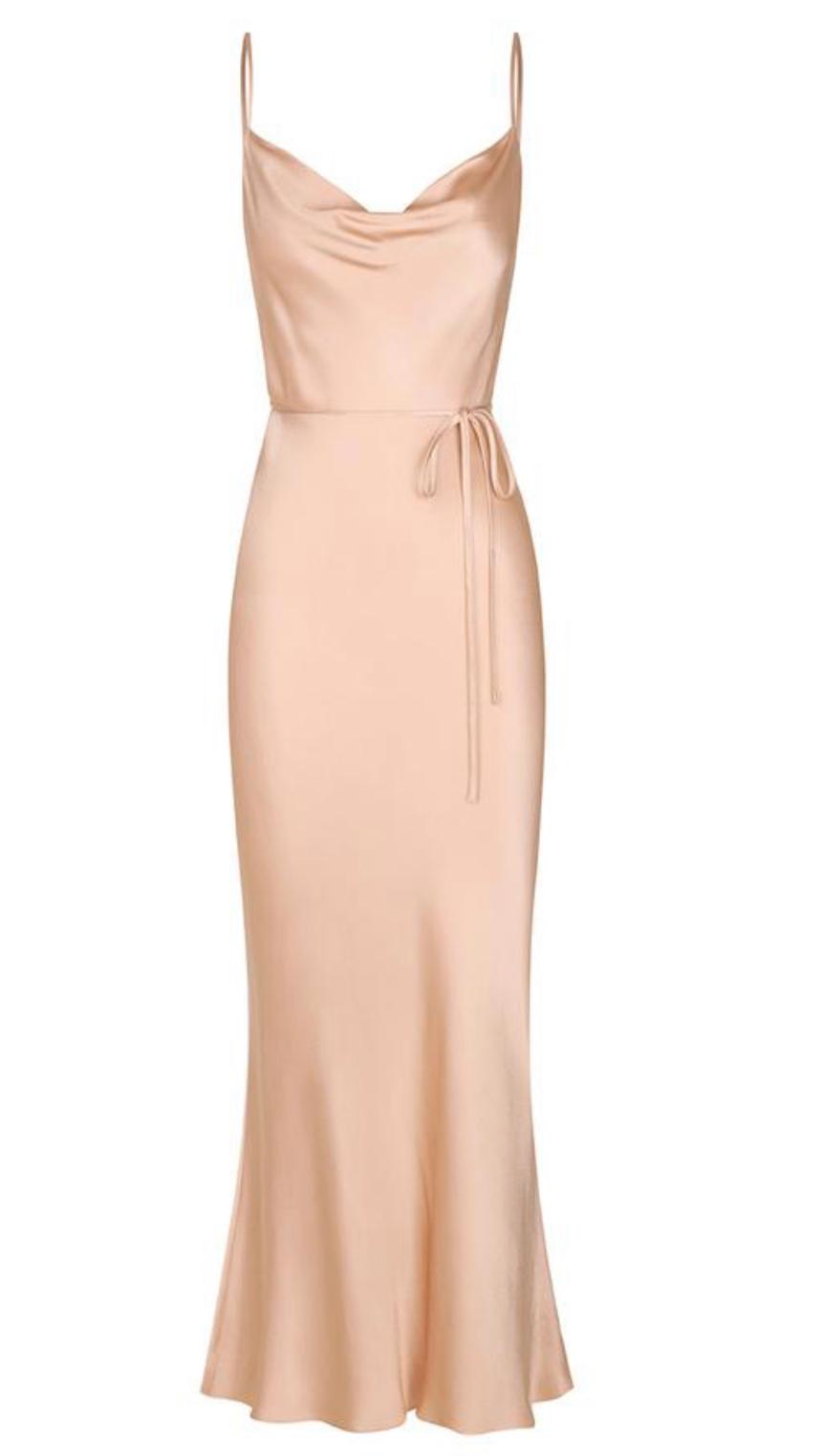 Silk Laundry Classic 90s Silk Slip Dress in Marigold size 12 | The Volte