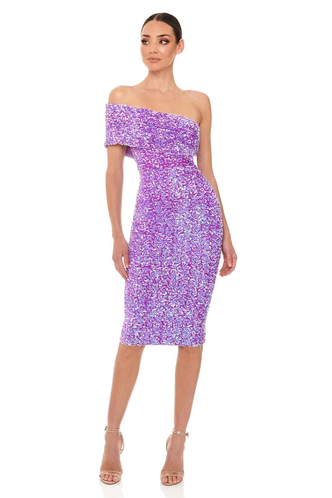 Vera Wang Strapless Chiffon Dress Purple Amethyst Size 10 | The Volte