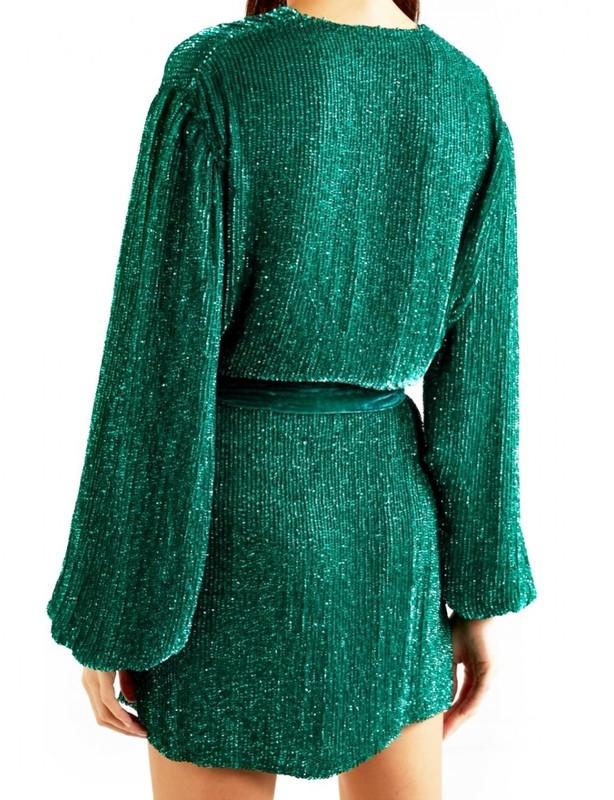 retrofete gabrielle dress green Gabrielle Sequin Robe – Retrofete