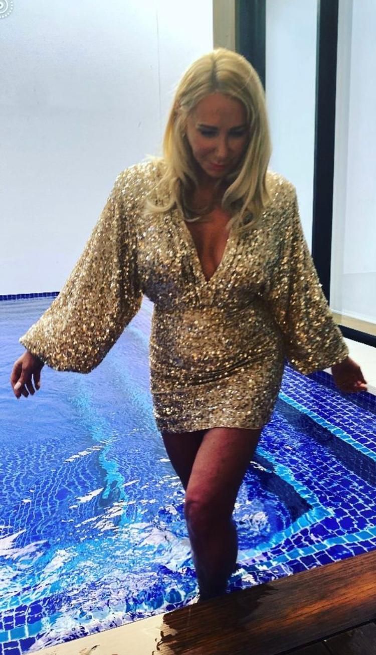 Retrofete Gold Sequin Dress