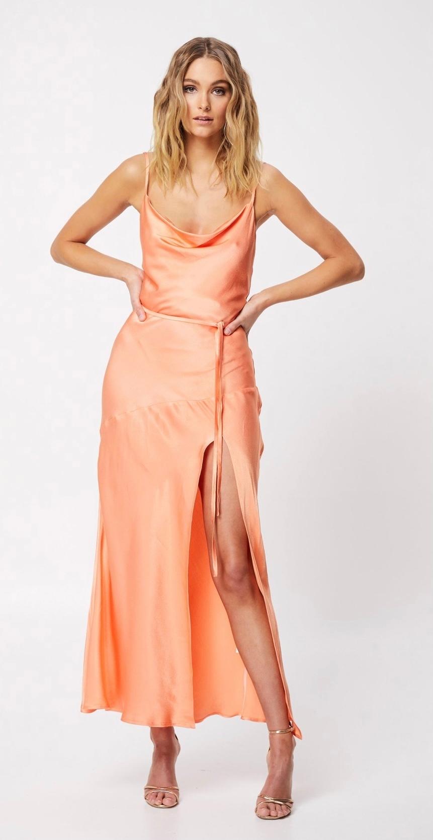 Bec & Bridge - Ulla Cut Out Midi Dress (Blood Orange) size 6 | The Volte