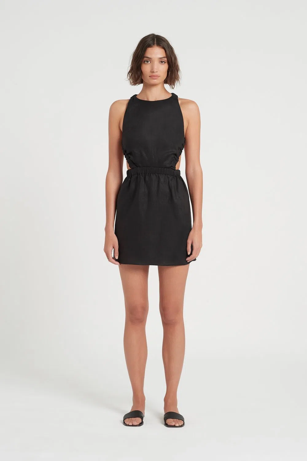 corduroy mini dress black Cue The Cocktails Corduroy Mini Dress in Black S / Black