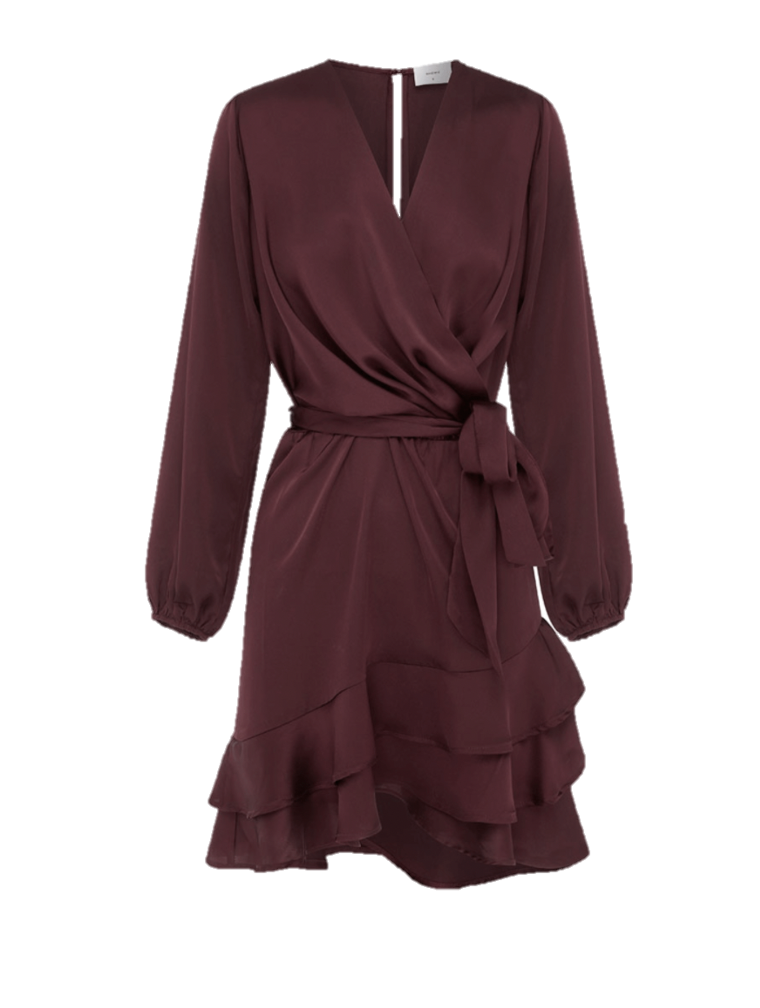 wrap dress with long sleeves Petal and Pup Women's Nova Wrap Knit Midi Dress main image 0