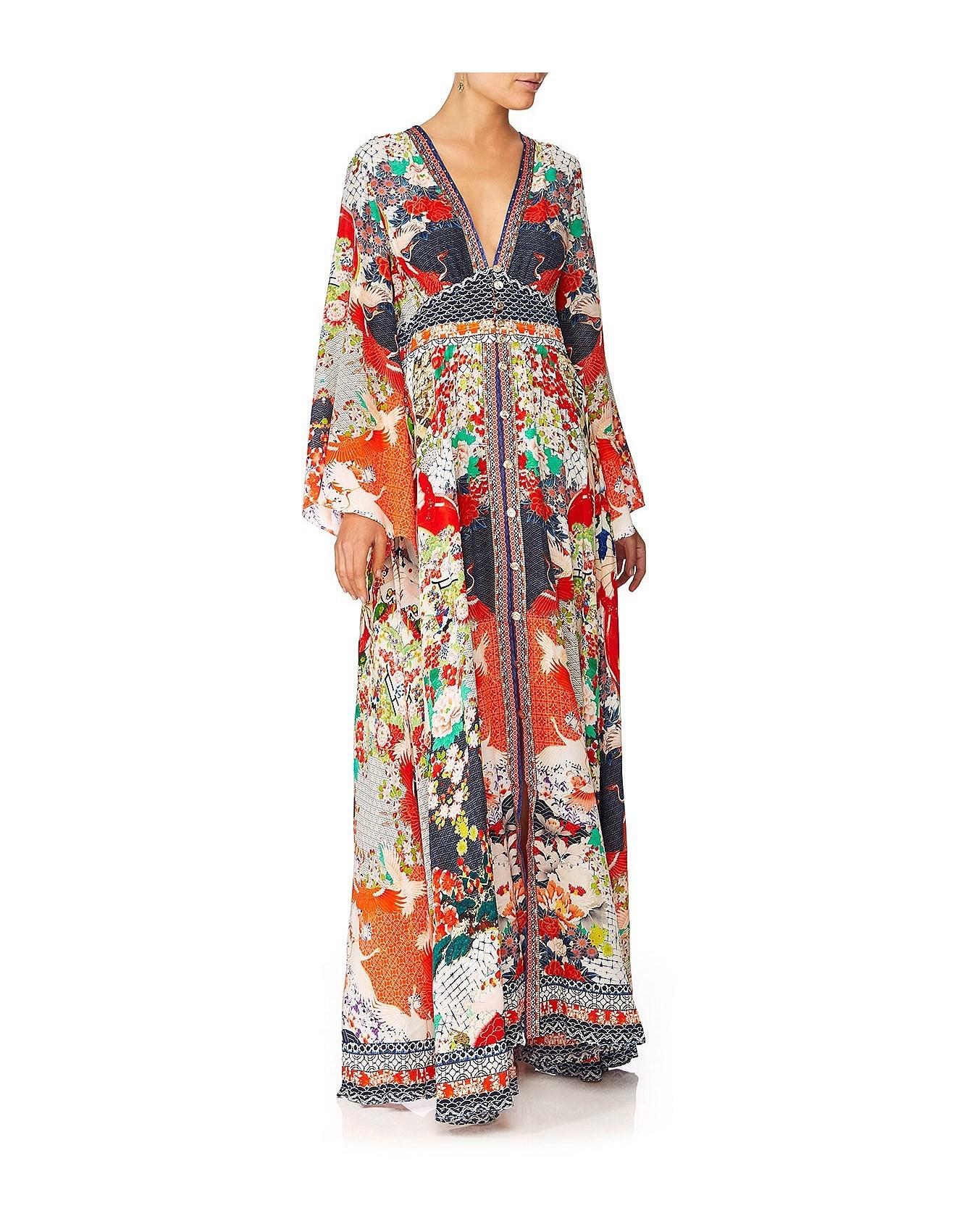 Zimmermann Lovestruck Wrap Mini Dress Gold Paisley Floral Size 3 | The Volte
