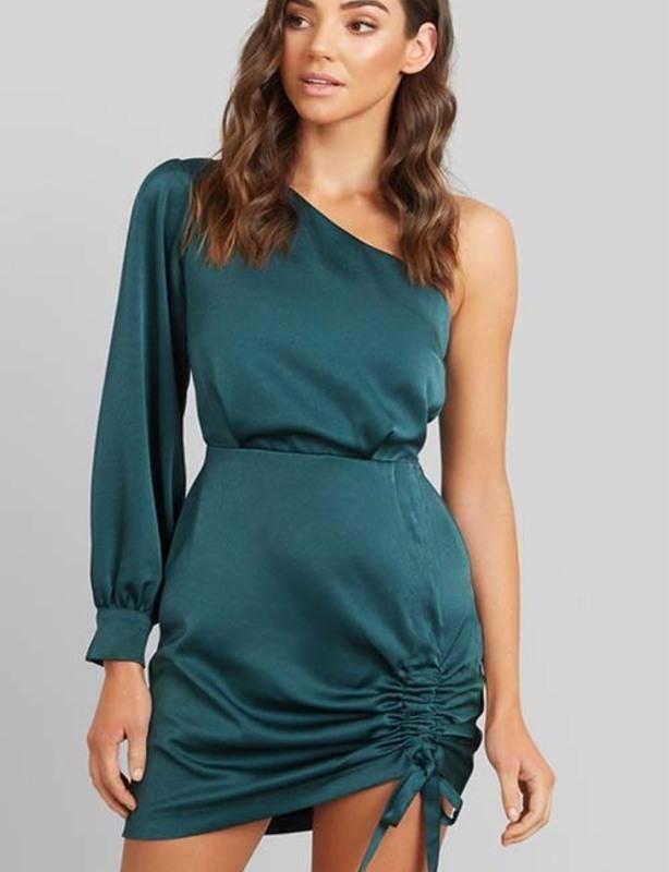 Bianca Spender Emerald Silk Satin Isabella Gown Size 10 | The Volte