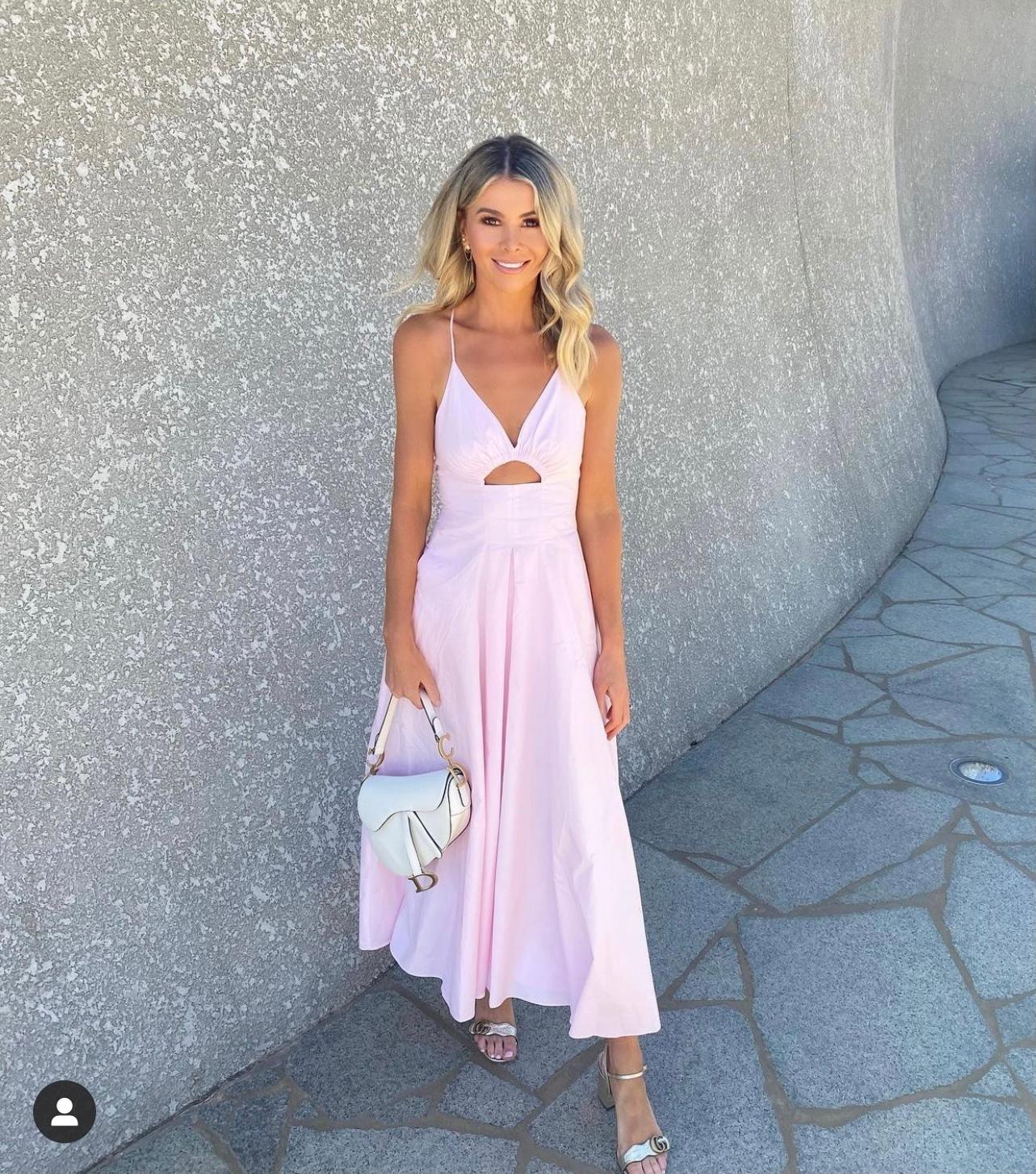 Scanlan Theodore Cotton Strappy Dress Pink Size The Volte