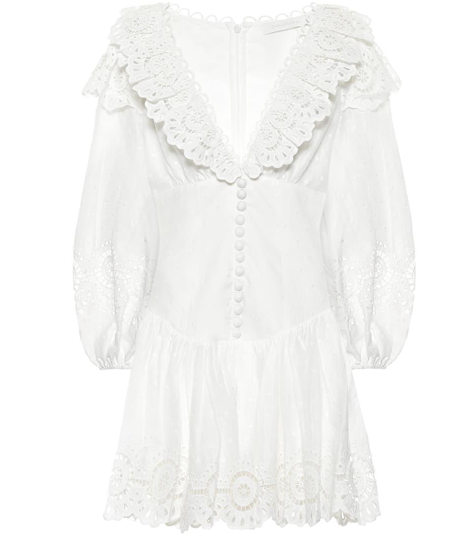 13+ White Scalloped Dress