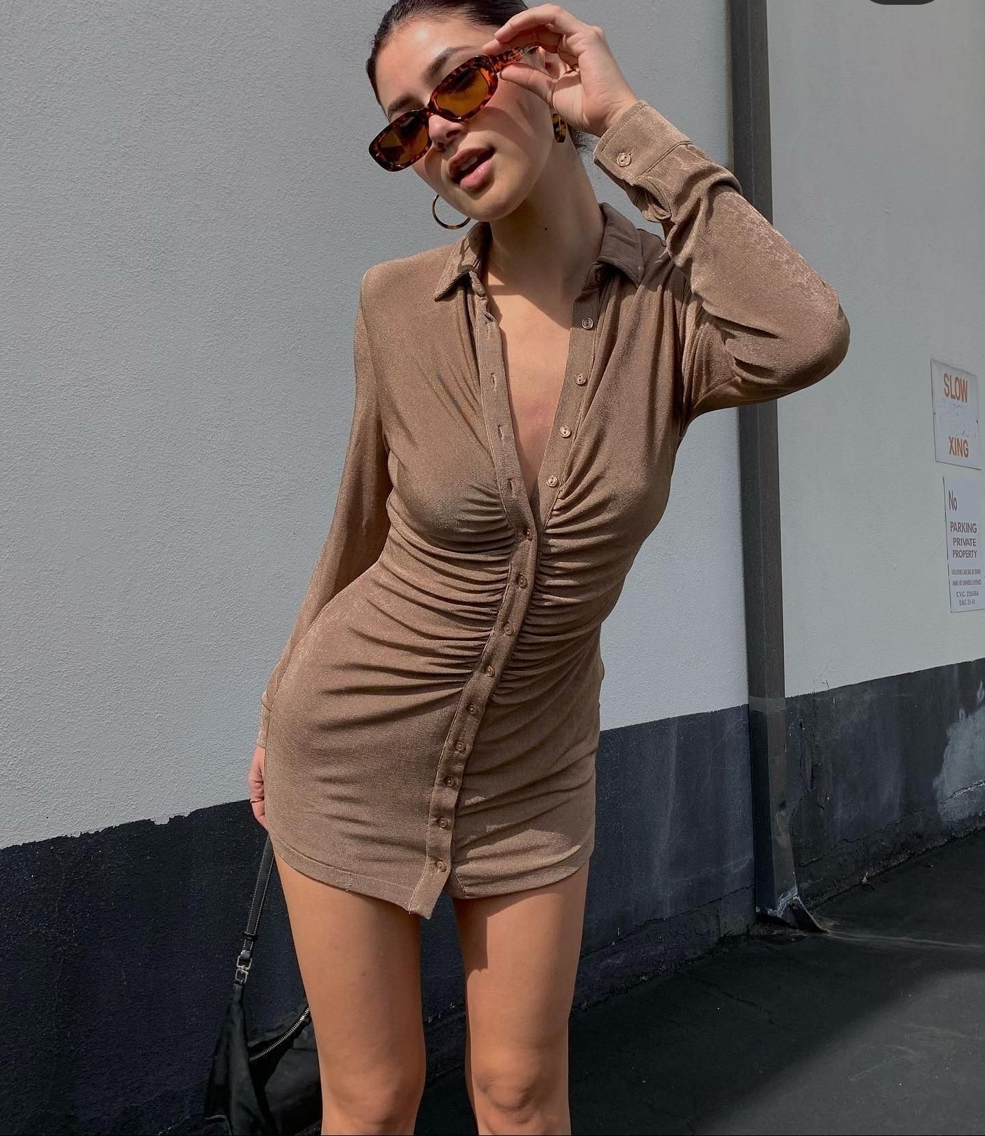 With Jean Andy Dress Brown Size 12