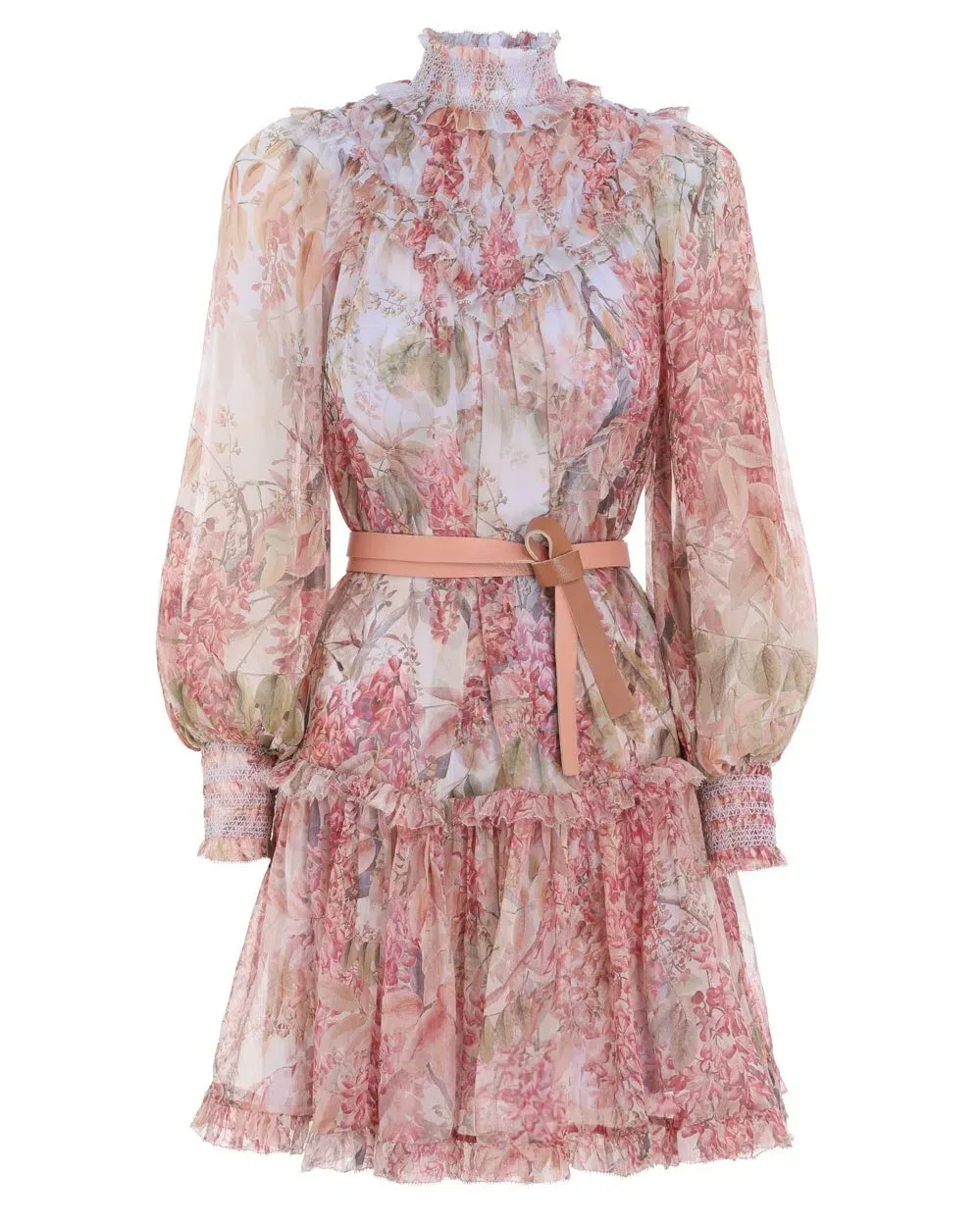 zimmermann lulu asymmetric ruched dress Zimmermann Lulu Asymmetric Ruched Dress Spliced Size 0P / Au 6