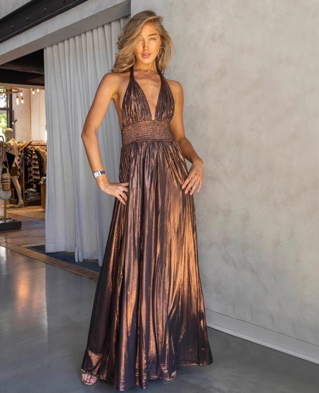 Retrofete Demi Dress Brown Size 8 | The Volte