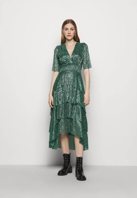Maje Ruffine Dress Green Size 14