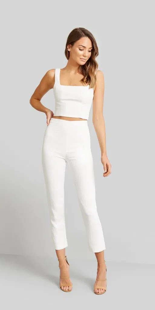 Newport Kookai Pant Suit Kookai Valentine Oyster Set White Size 10