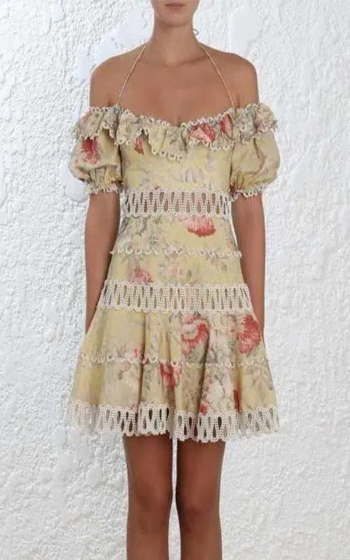 zimmermann high tide lift off flower mini dress Zimmermann