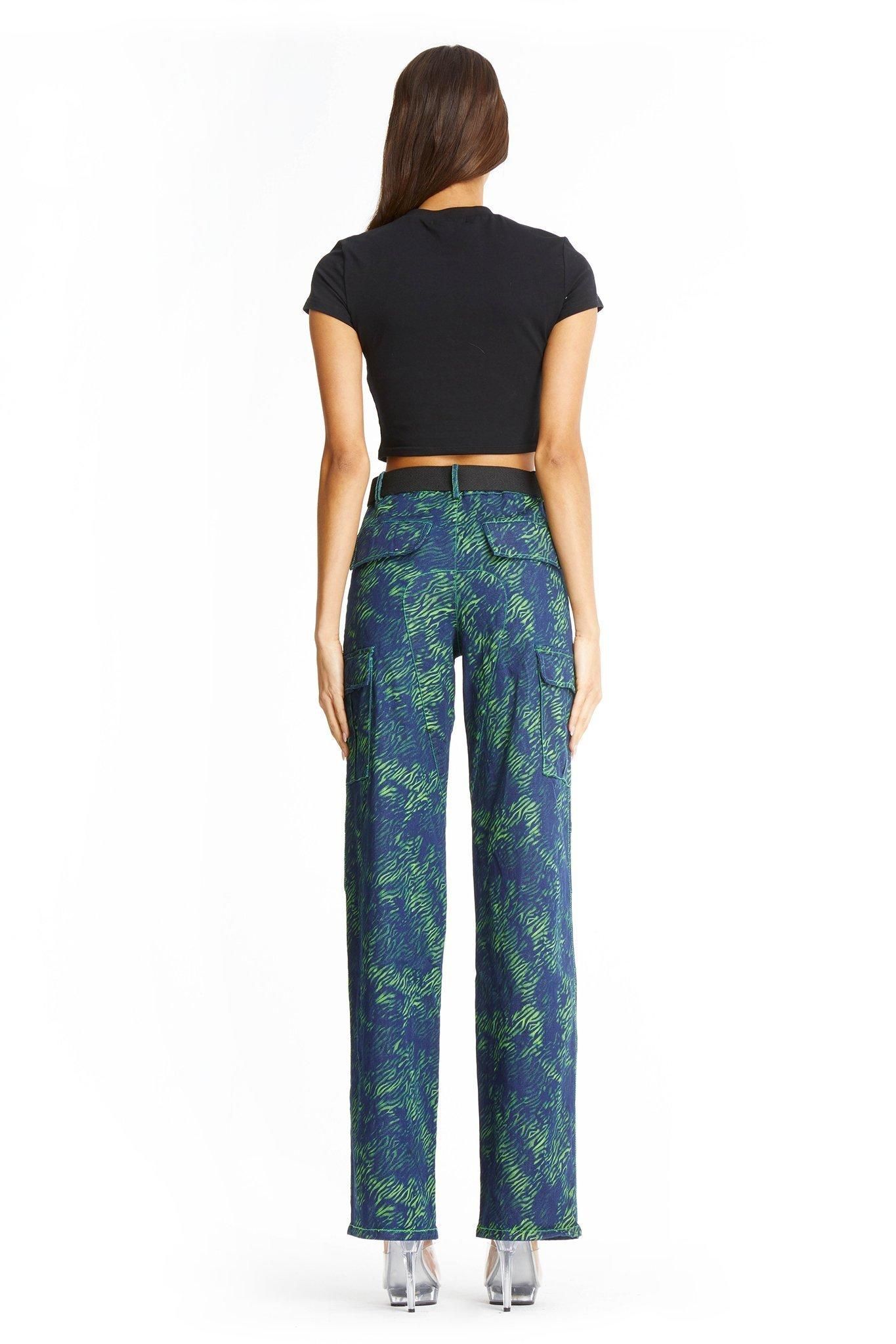 I. AM. GIA Sinead Pants - Green Tiger 