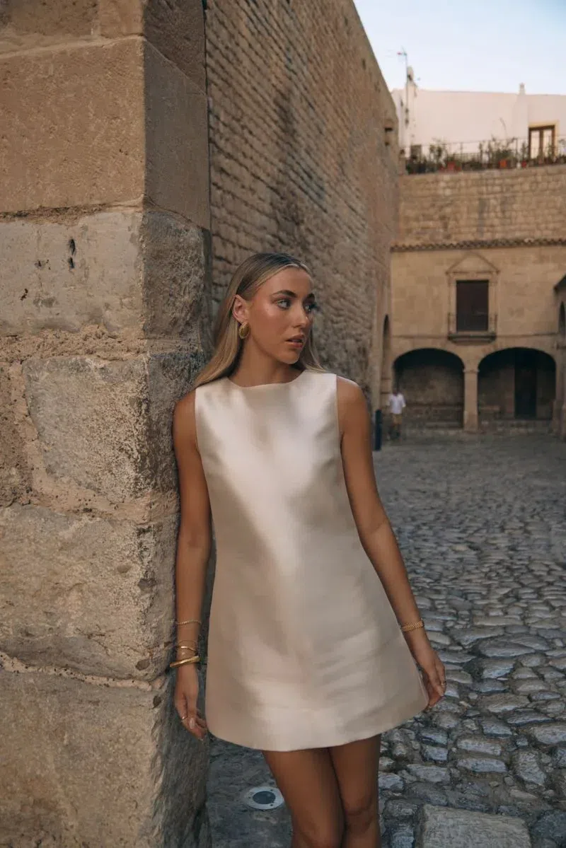 Odd Muse - The Ultimate Muse Satin Shift Dress Ivory | The Volte Odd Muse - The Ultimate Muse Satin Shift Dress Ivory | The Volte