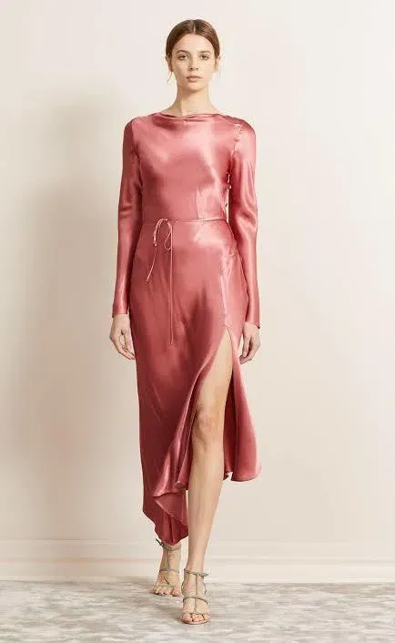 bec and bridge pink long sleeve dress Bec + Bridge Naomi Long Sleeve Maxi Dress in Ecru