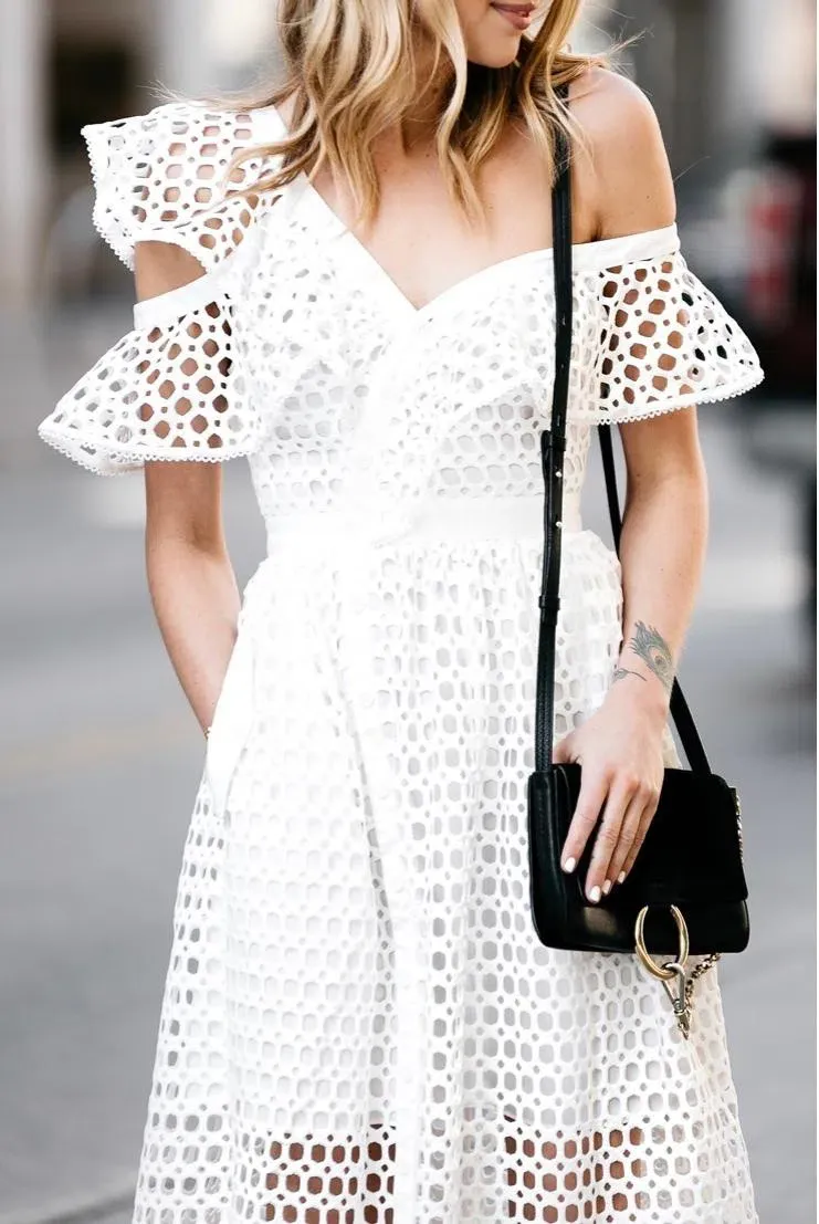 sheike lunar lace dress Sheike 'Lunar Lace' midi dress. The top is padded