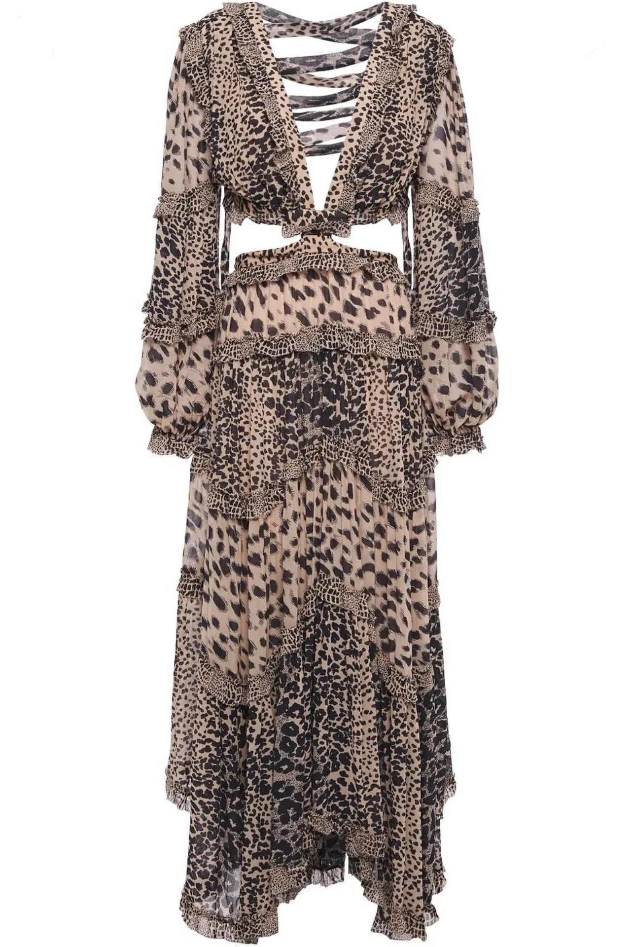zimmermann allia cut out dress Floral Dress Zimmermann Allia Cut Out Dress Zimmermann Allia Cut Out Long Dress Leopard Print Size (Size 12
