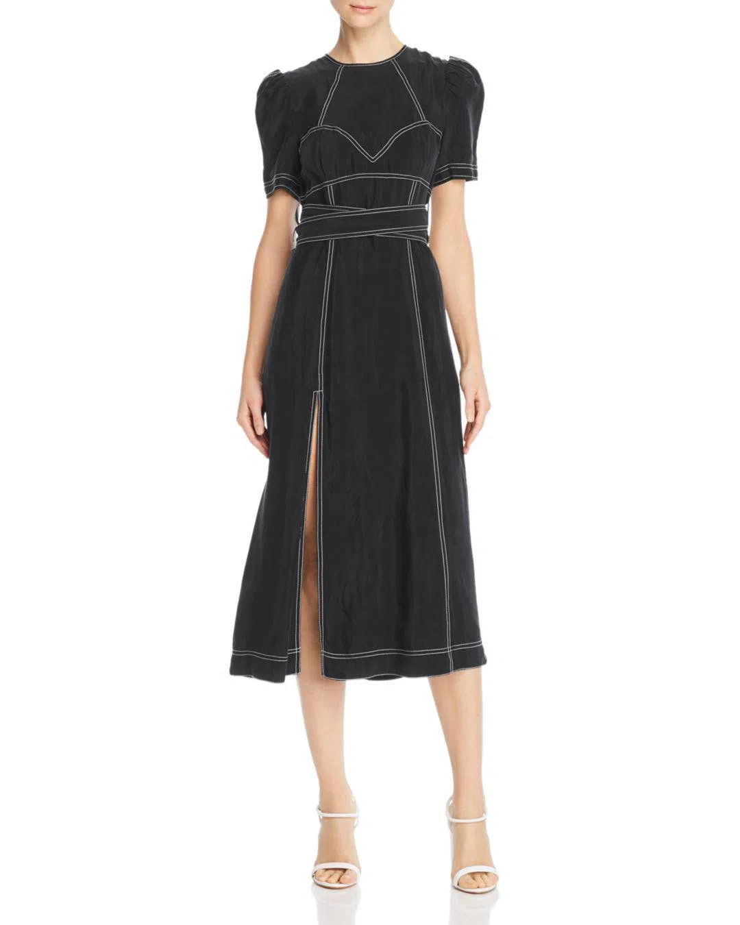 Alice Mccall Hachi Brushed-twill Midi Dress Black Size 8