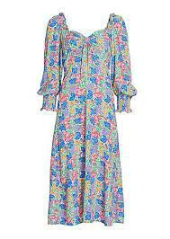knee length dresses for ladies Jardin Midi Dress Leilani Red