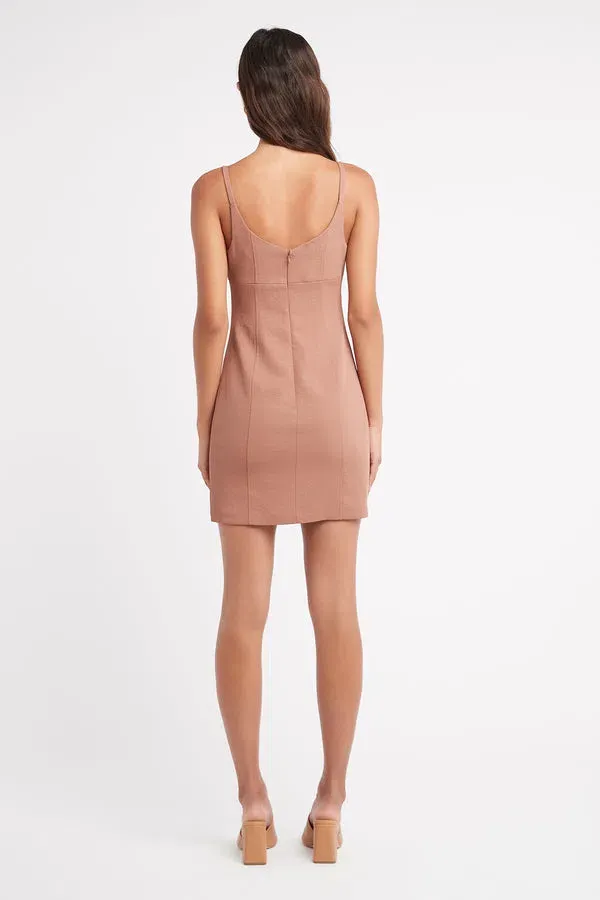 manning cartell status update backless dress $399 Manning Cartell size 6Status Update midi dress - Safari/beige nude Cartel