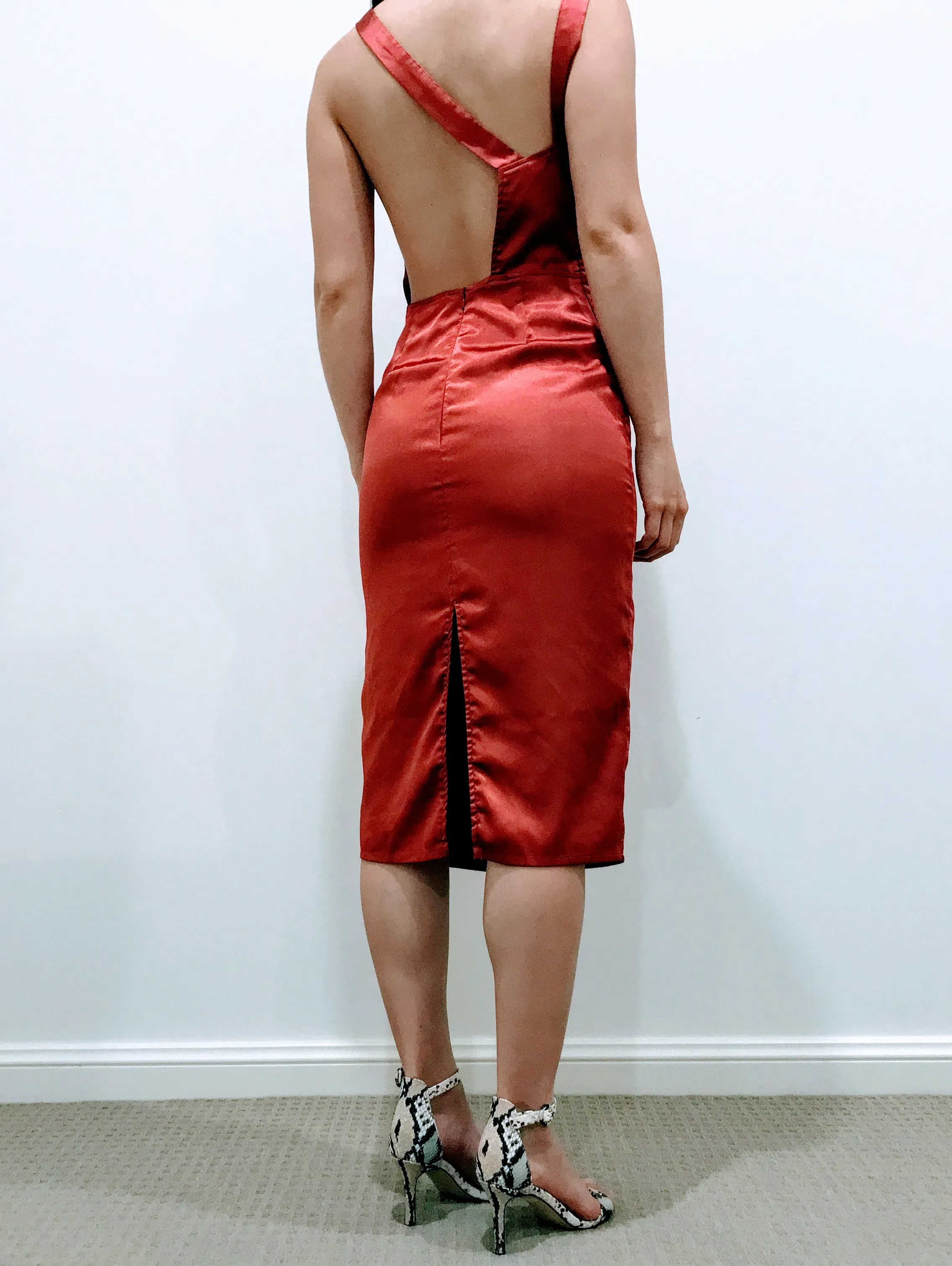 aje hybrid midi dress burgundy Aje. Hybrid Pleated Linen-blend Midi Dress in Red