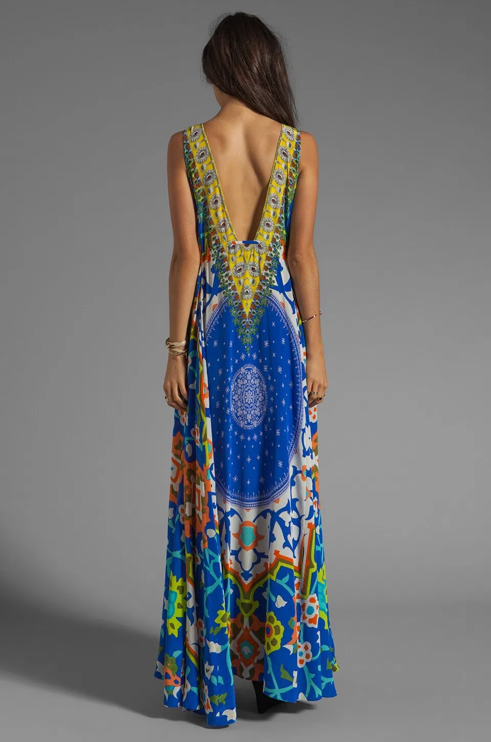 sheike gold paisley dress Sheike