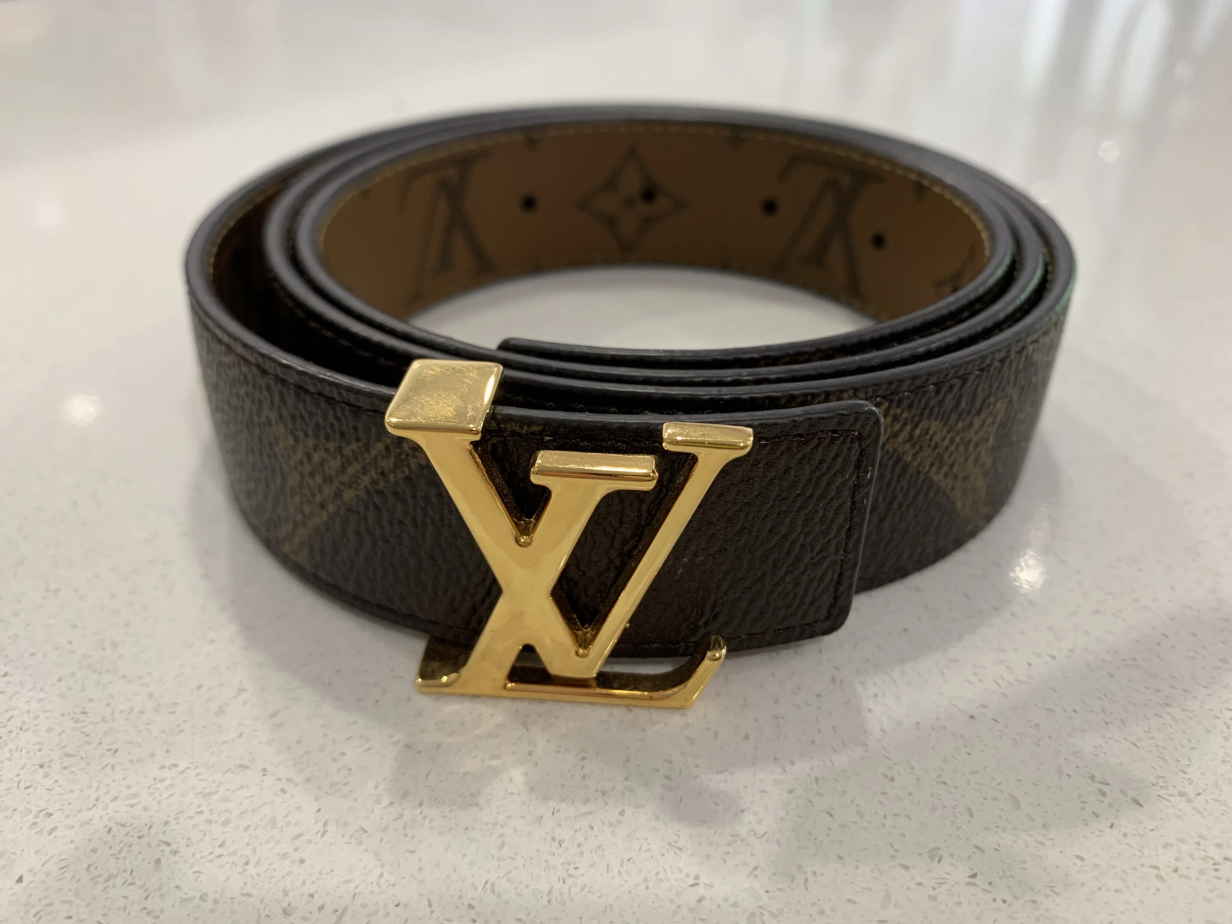 Louis Vuitton LV Iconic Reversible Belt 30MM Blue in Canvas with  Silver-tone - US