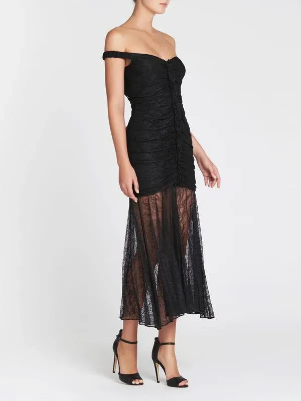aje kindred frill midi dress The Kindred Frill Sleeve Midi Dress