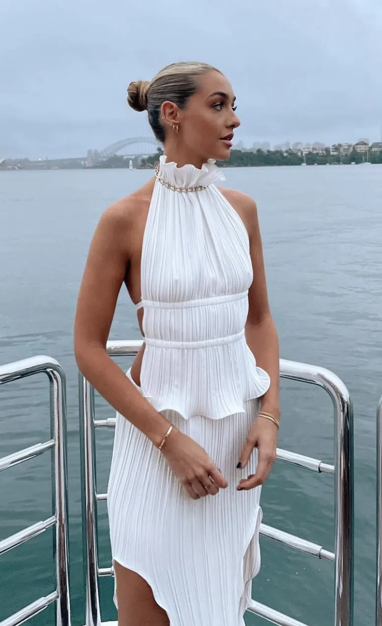 white short dress with corset Savanna Corset Bodice Mini Dress Ivory