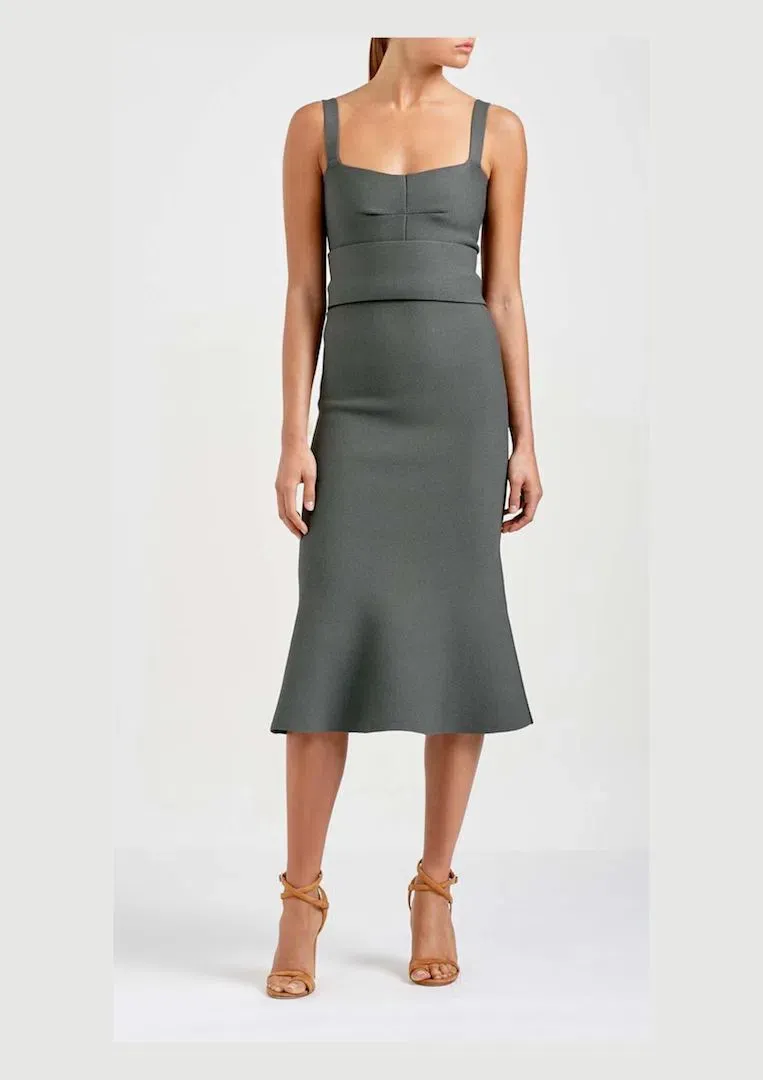 knit mix dress Amur | Vienna Mix Media Knit Dress main image 1