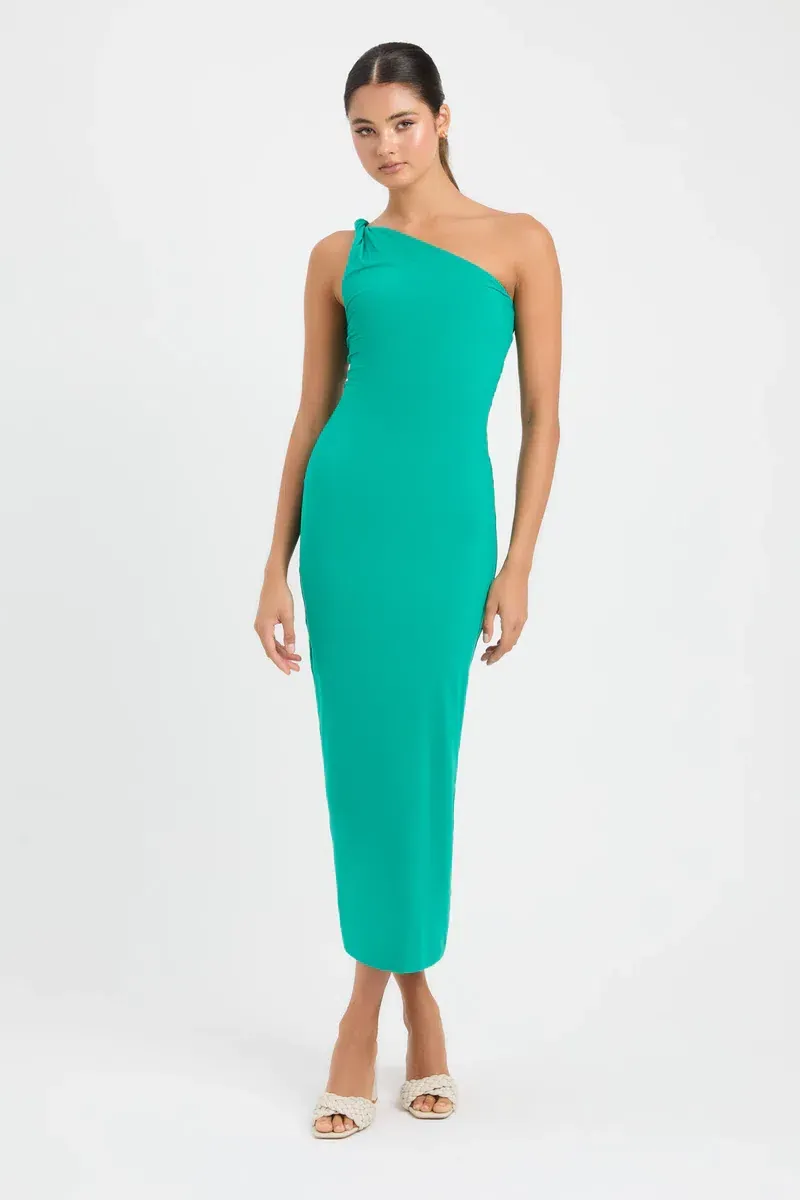 knee length dresses for ladies Bambi Smocked Midi Dress in Navy  Madida Clothing