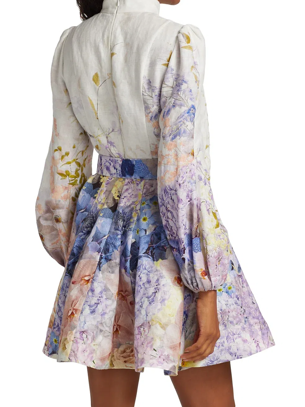 Zimmermann Rhythmic Buttoned Mini Dress Print Size 0/Au 8 | The Volte
