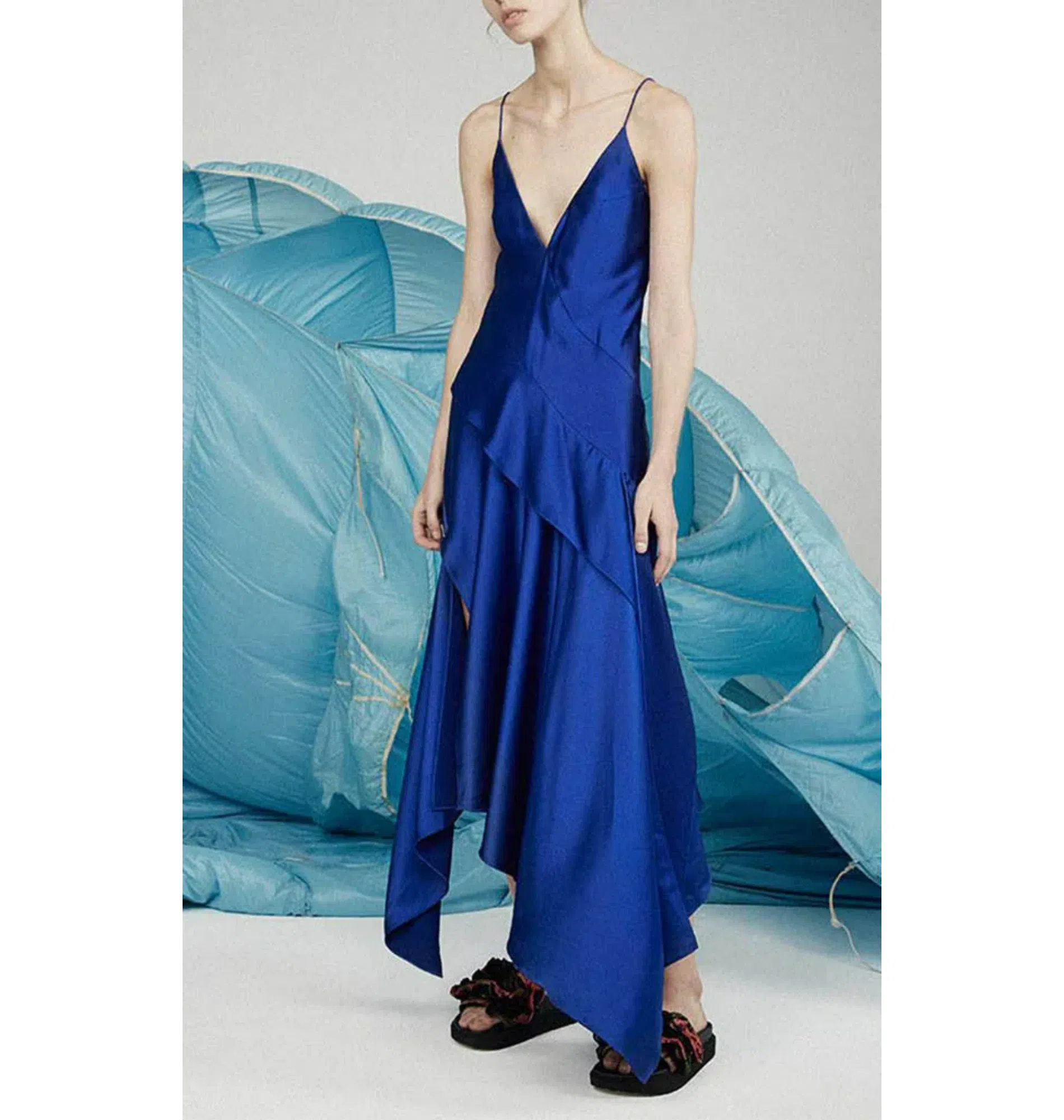 House of CB Wine Ruffle Corset Dress | The Volte
