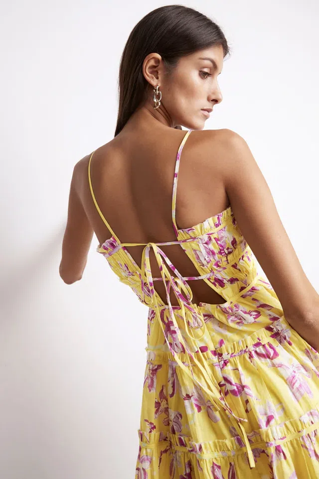 white christmas dresses Love Shack Fancy Rialto Maxi Yellow – shortandsweethire