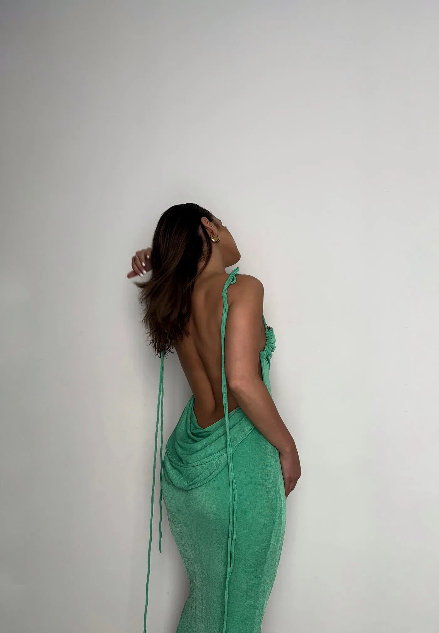 Mlani the Label Ciana Midi Dress Green Size XS | The Volte