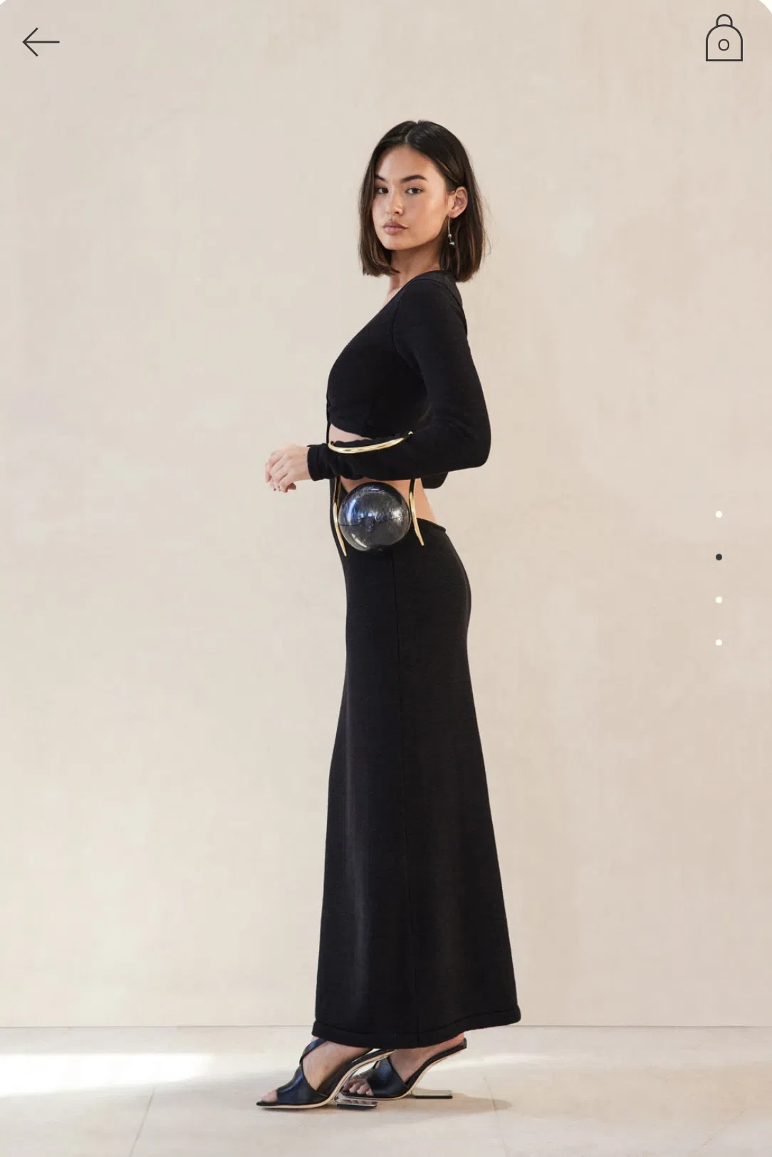 Cult Gaia Jana Knit Dress Black Size S | The Volte