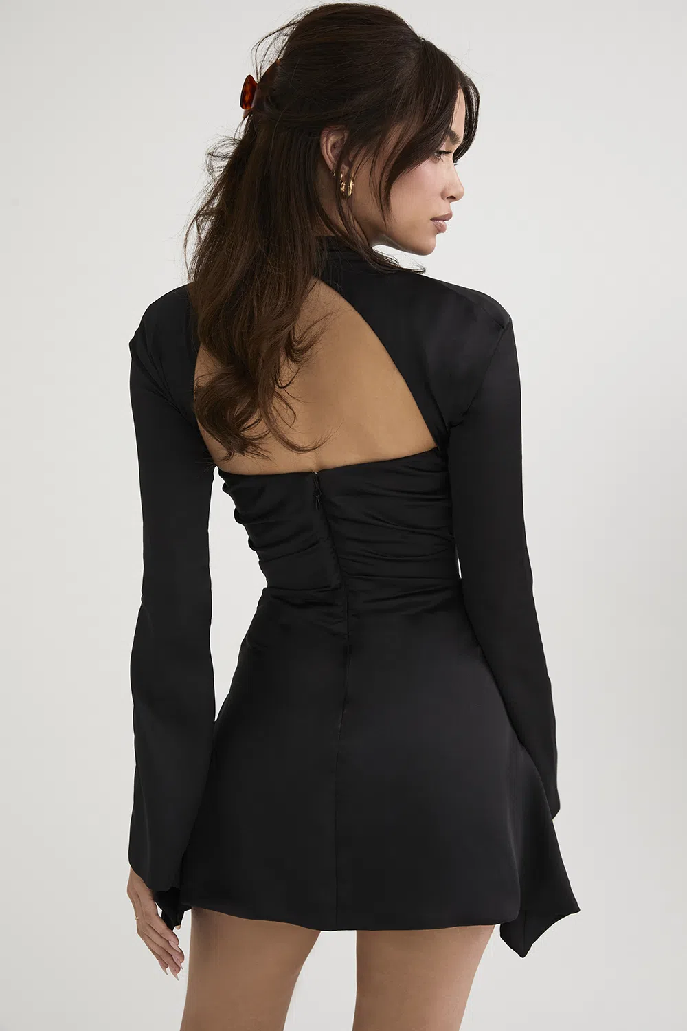 House of CB Toira Draped Corset Mini Dress Black Size M / Au 10