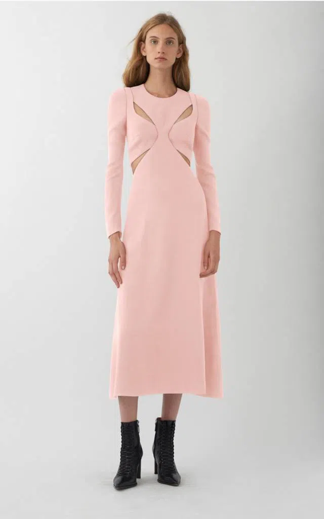 white midi wrap dress with sleeves White Bay Long Sleeves Wrap Dress in Midi – Heidi Klein